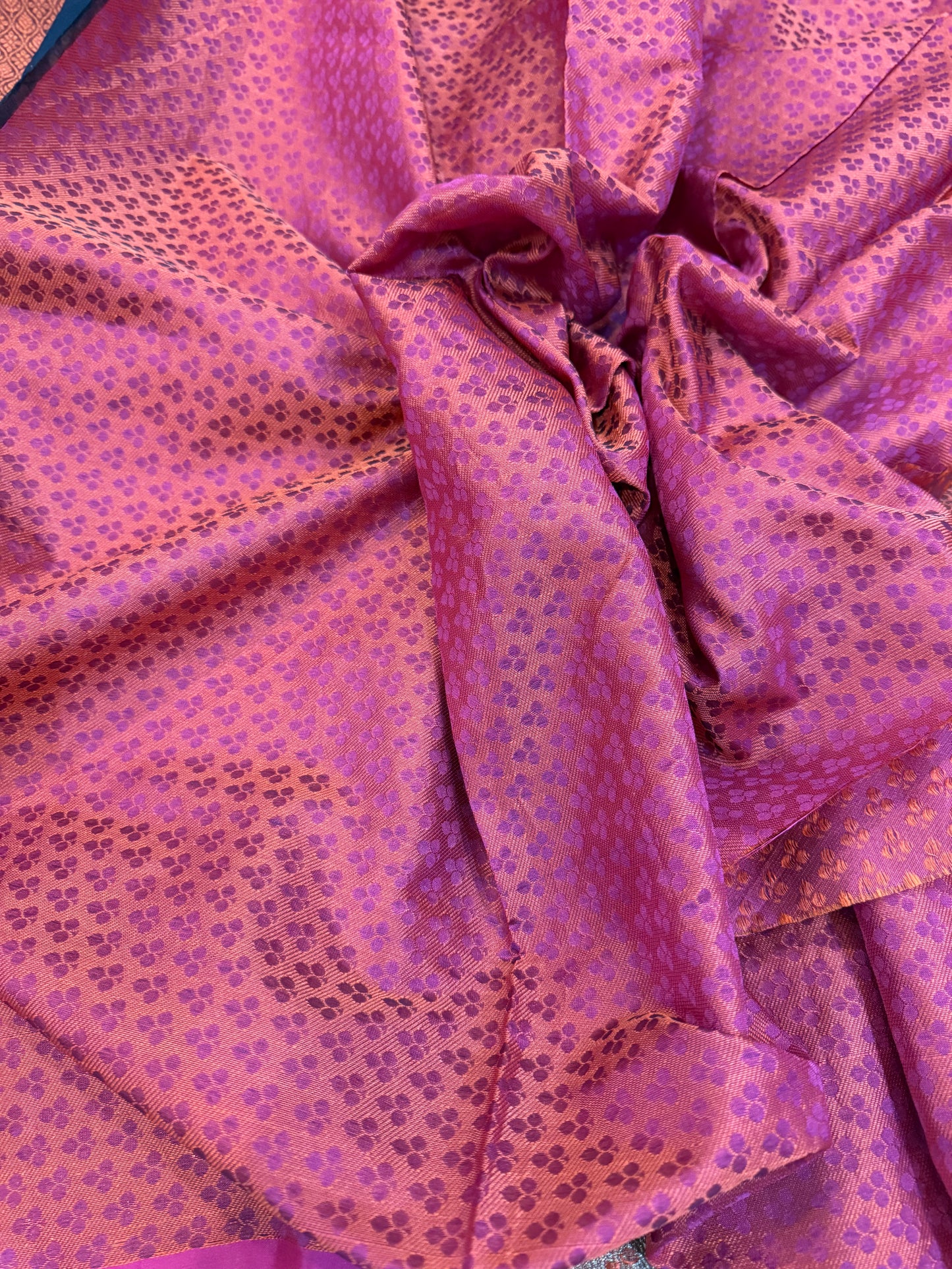 Orange Banarasi Silk Saree – Tanchui Weave with Silver & Gold Zari