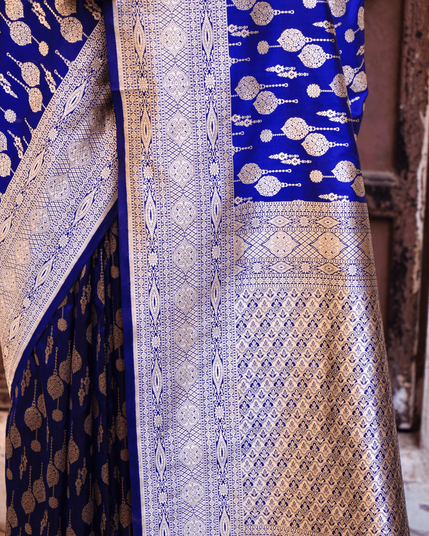 Dhriti - Royal Blue Pure Banarasi Katan Silk Saree