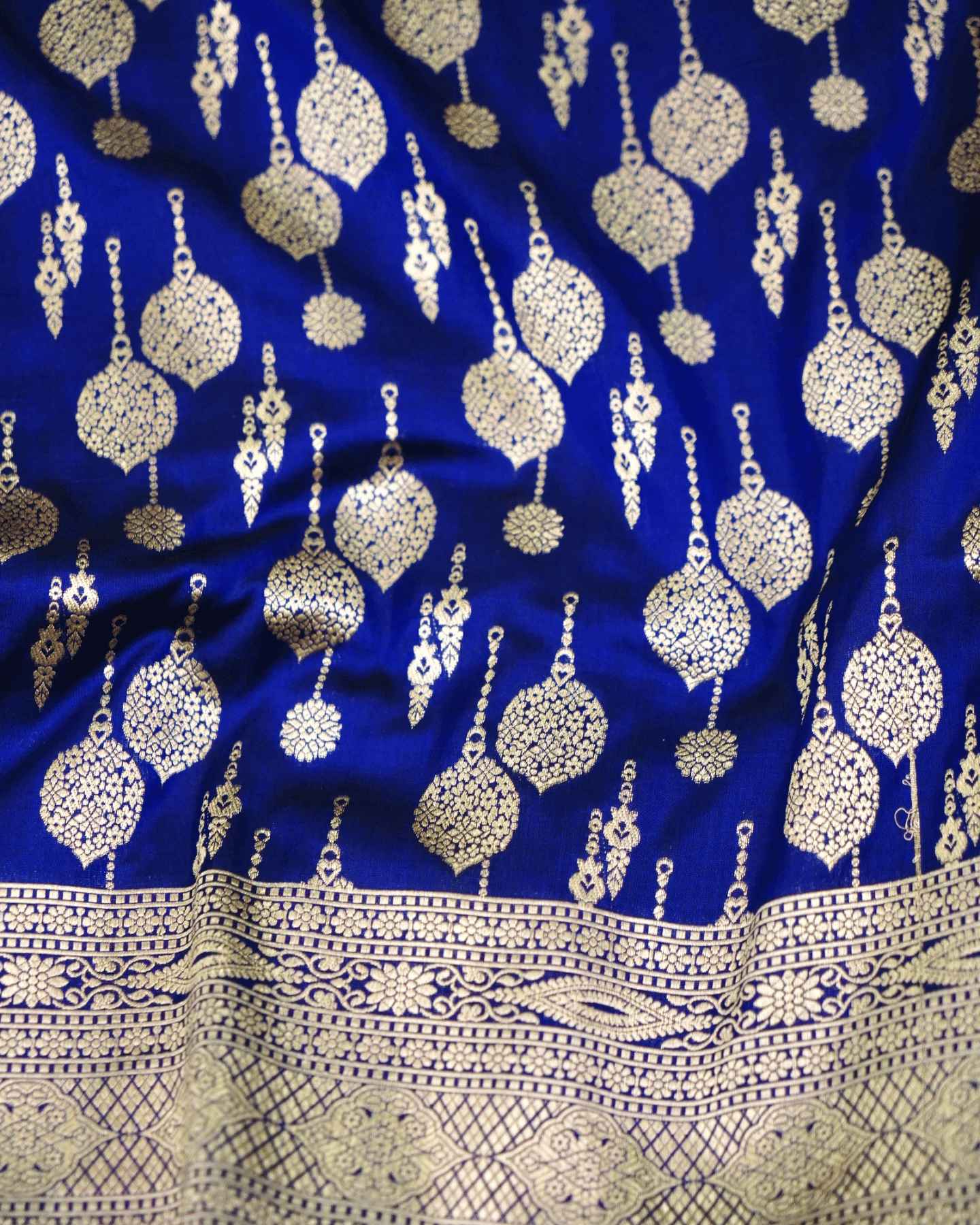 Dhriti - Royal Blue Pure Banarasi Katan Silk Saree
