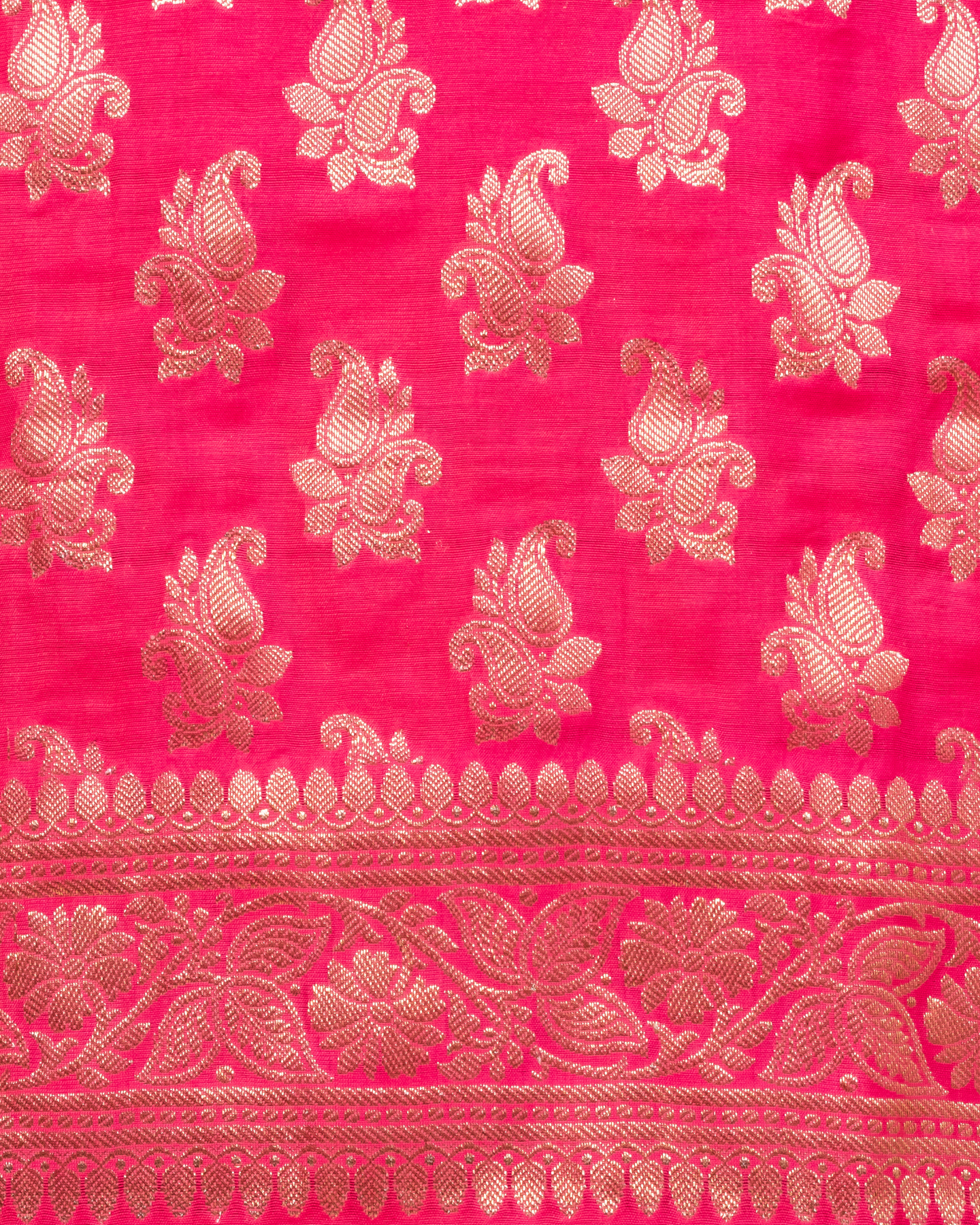 Rani Pink Banarasi Chiniya Silk 3-Piece Suit Set