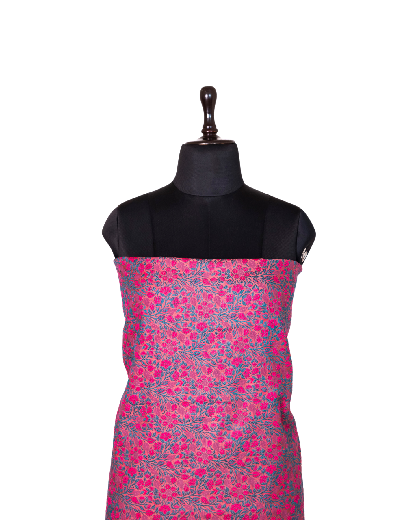 Peach Banarasi Chiniya Silk 3-Piece Suit Set with Jaamdani weaving