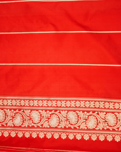 Rangkat Chaukadi - Pure Banarasi Katan Silk Rangkaat Handwoven Saree