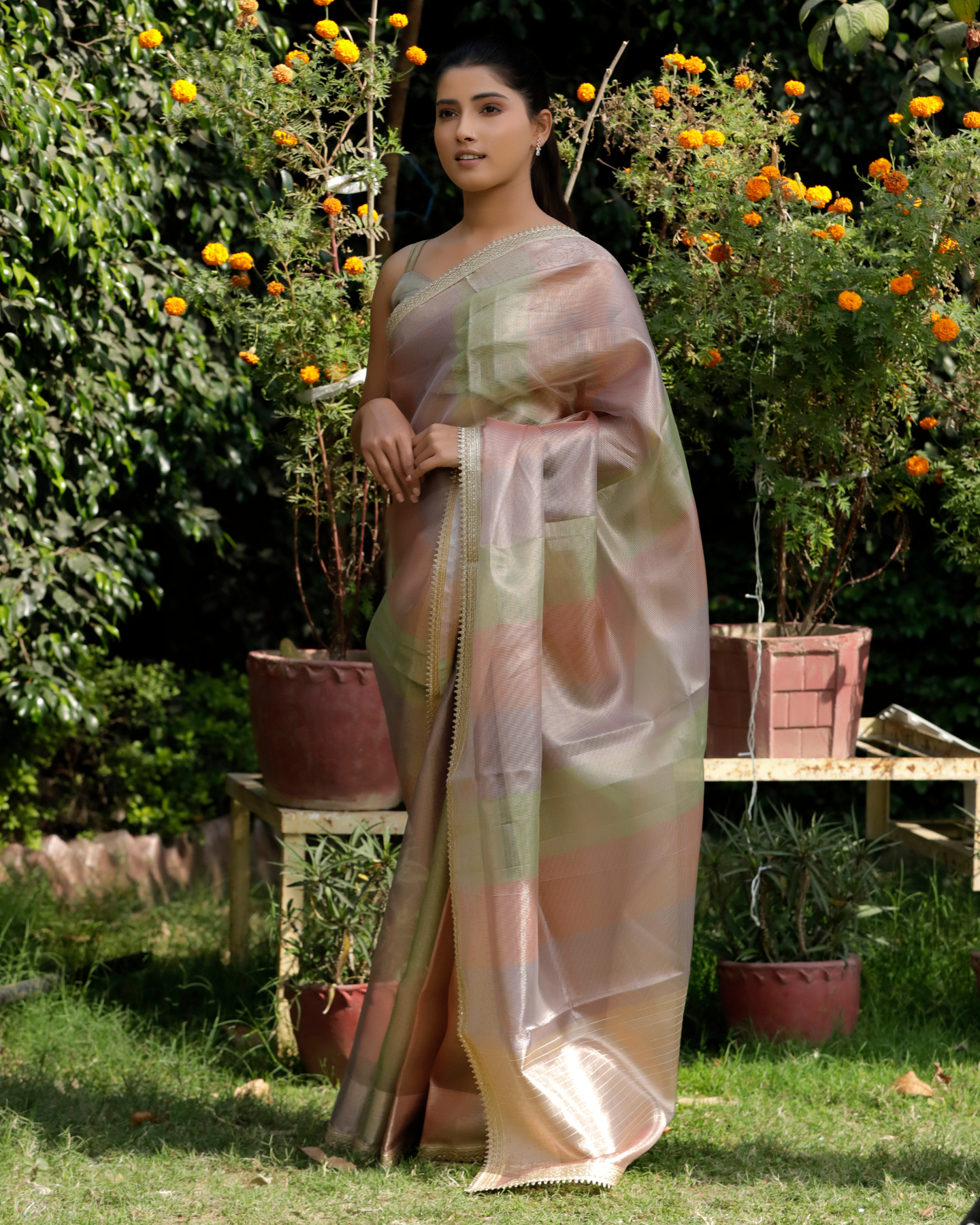 Aadhya 1 - Multicoloured  Pure Banarasi Kota Tissue Silk Saree