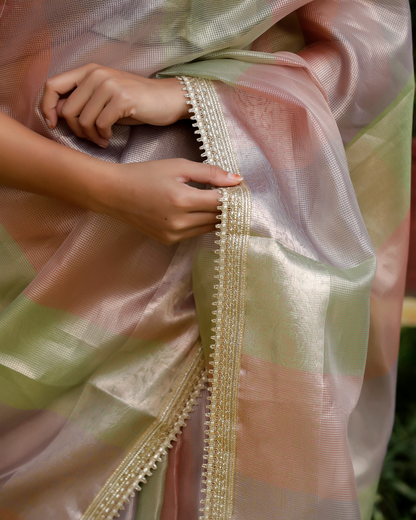 Aadhya 1 - Multicoloured  Pure Banarasi Kota Tissue Silk Saree