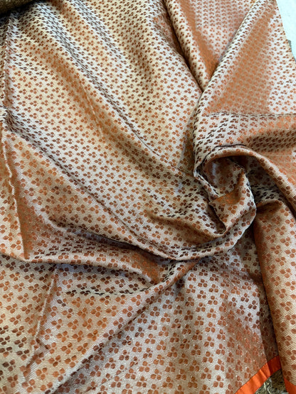 Grey Banarasi Silk Saree – Tanchui Weave with Silver & Gold Zari